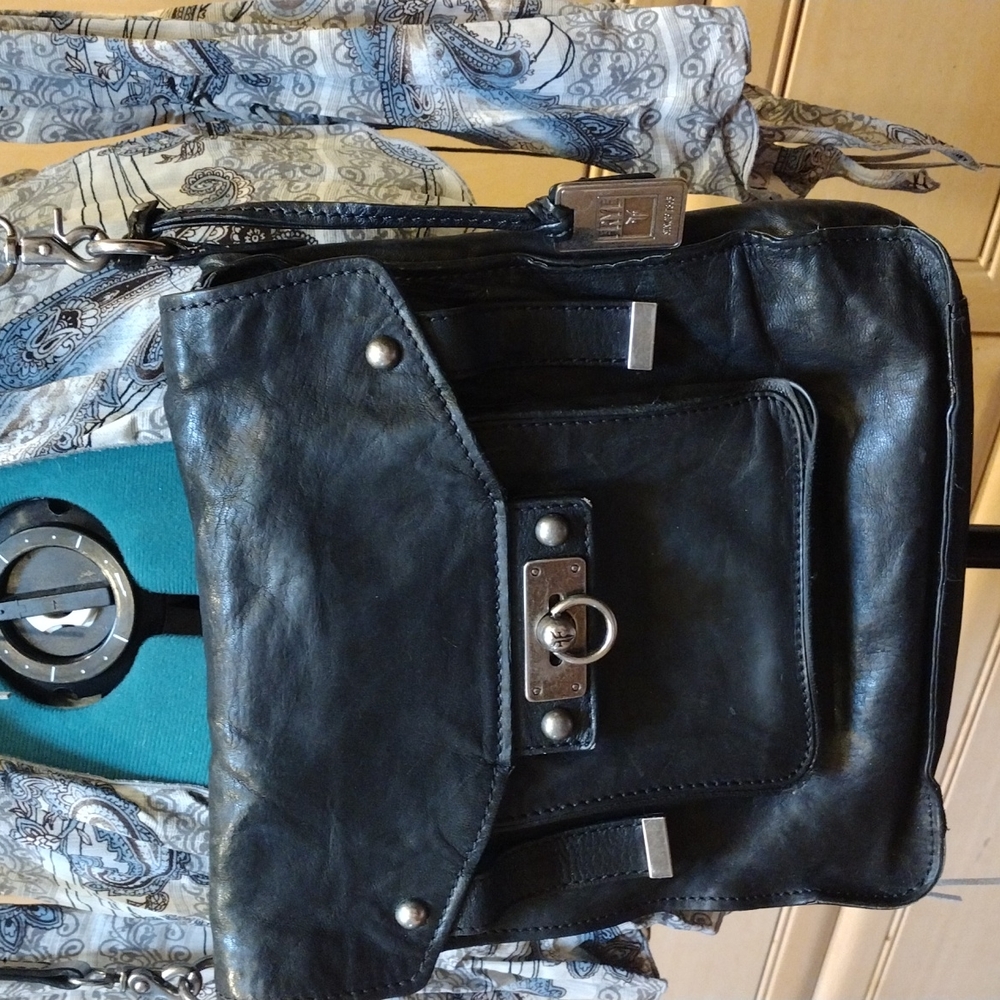 🔥Frye Black Leather Cross Body Bag Purse 💥 - Picture 3 of 16